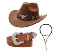 Zkydhbd Abiti occidentali Cappelli Cowgirl Collana Accessori Costume Per Halloween Partito Vestire Pretend Play Baby Outfits