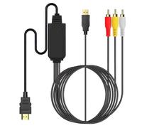 Zkydhbd Adattatori video a HdTV Video Music Converter Plug and Play NTSC Compatibile per telecamere VCR Monitor Display Rcas a Hdmis Cavo convertitore