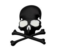 Zkydhbd Adesivi per auto in metallo con teschio e ossa incrociate, personalizza il tuo veicolo con stili unici per emblemi per moto e auto