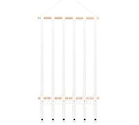 Zkydhbd Appendiabiti per capelli da parete, staccabile, per bambini, contiene 60 fiocchi in legno, decorazione da parete per cameretta dei bambini, clip in cotone con chiusura a scatto