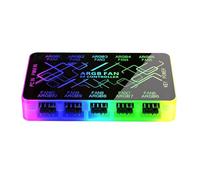 Zkydhbd ARGB - Hub per ventola da 12 V/4 pin, 5 V/3 pin, per PC con design posteriore fisso e separatore per ventola ARGB remoto