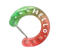 Zkydhbd Artistico Hollow Cutout Portachiavi Gradiente Colorato Acrilico Trasparente Accessorio Per Progetti Creativi Instagrammable Acrilico Portachiavi, Rosso, Taglia unica