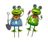 Zkydhbd Artistico Rane Figurine Coppia Durevole Ferro Animale Decorazione Per Cortili Giardini Per Natura Amare Genitore Nonni Decorazioni Esterne A tema Primavera