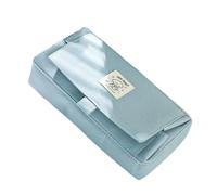 Zkydhbd Astuccio portapenne da scrivania di grande capacità, borsa in tela multiuso, custodia da viaggio per trucchi per ragazze e donne, borsa per penne di grande capacità, Blu