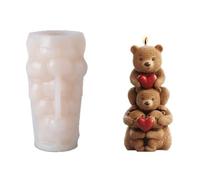 Zkydhbd Bambini amichevole Impilabile Orso Silicone Materiali Sicuri Artigianato Set Per Sapone Intonaci Creazione Arte Ri