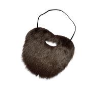 Zkydhbd Barba falsa mento vecchio baffi pirata barbe divertenti baffi Halloween Cosplay Barbe di Natale mento festa di Halloween baffi per il partito, Marrone scuro, Taglia unica