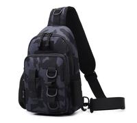 Zkydhbd Borsa a tracolla per attrezzatura da pesca, borsa a tracolla da pesca, comoda borsa per il trasporto di attrezzi con supporto per canna da pesca