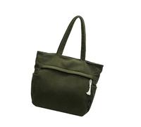 Zkydhbd Borsa ascellare di grande capacità per le donne borsa a tracolla in tela con cerniera per shopping, viaggi, lavoro e scuola borsa alla moda, Verde, One Size