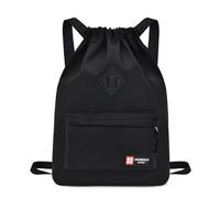Zkydhbd Borsa da palestra con coulisse zaino grande capacità ciclismo resistente all'acqua per uomini donne coulisse grande capacità sport palestra resistente all'acqua viaggio, Colore: nero., Taglia