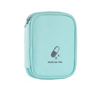 Zkydhbd Borsa da viaggio per il primo soccorso, vuota, con scomparti multipli, piccole tasche per primo soccorso con cerniera, pratica tasca per pillole, Verde, Bellezza di massa