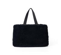 Zkydhbd Borsa invernale pelosa per le donne borse a tracolla in peluche morbida borsa grande capacità borsa con manico superiore in peluche borsa studente peloso, Nero , One Size
