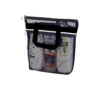 Zkydhbd Borsa organizer da bagno in rete trasparente, multiuso, contenitore da viaggio con manico portatile, borsa da viaggio con manici