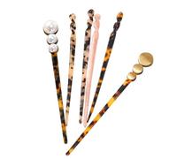 Zkydhbd Buyao - Elegante bastoncino per capelli con stampa leopardata in filigrana per donne e ragazze, per acconciature tradizionali