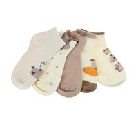 Zkydhbd Calzini da donna divertenti a taglio basso novità nessuno spettacolo moda caviglia cotone corto cartone animato animali regali bassi calzini alla caviglia, Tipo B 5 colori combi, Taglia unica