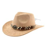 Zkydhbd Cappello a cilindro con cintura con perline per festival musicali, per adulti, inverno, autunno, unisex, copricapo per spettacoli di ruolo
