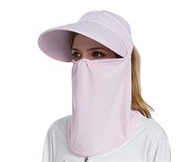 Zkydhbd Cappello, cappello da pescatore da donna traspirante cappello da sole con viso cappello pieghevole, rosa, 49