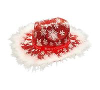 Zkydhbd Cappello da cowboy occidentale da uomo, taglia adatta per la maggior parte degli uomini e delle donne, circonferenza 58,4 cm, cappelli da cowboy di Natale, cappello da cowgirl, taglia adulto