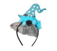 Zkydhbd Cappello da strega con paillettes per Halloween, fascia per capelli per il giorno dei morti, accessorio per capelli per feste di tutte le età