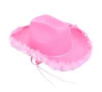 Zkydhbd Cappello Panama con bordo lampeggiante per addio al nubilato per adulti, unisex, a tesa larga, accessorio per costumi musicali