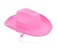 Zkydhbd Cappello Panama con bordo lampeggiante per addio al nubilato per adulti, unisex, a tesa larga, accessorio per costumi musicali
