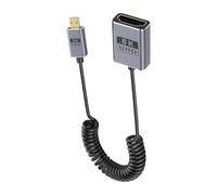 Zkydhbd Cavo a spirale della macchina fotografica di versione 2.1 Microed alla trasmissione standard 8K60Hz 48Gbps Supporta la struttura dinamica HDRCoaxial dinamica