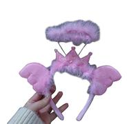 Zkydhbd Cerchietto da donna con angelo illuminato, aggiunge un tocco di magia alla tua festa o alla settimana del libro, accessorio per adulti