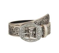 Zkydhbd Cintura in rilievo Cintura in Metallo Fibbia PU Ampio Cappotto Regolabile Abito Femminile Ampia Cintura Etnica Blocco Street Donne Pelle, Antico giorno d'argento b, Taglia unica