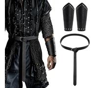 Zkydhbd Cintura medievale vichinghi staccabile, in poliuretano, accessori per costume rinascimentale, costume di Halloween, CST059 1 Nero, Taglia unica