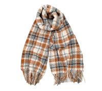Zkydhbd Classico Plaid Sciarpa Per Le Donne Ragazze Scialle 2000 Accessori di Abbigliamento A Maglia Fazzoletto Da Collo A Scacchi Plaid Per Le Donne, Beige, Taglia unica