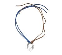 Zkydhbd Collana alla moda con ciondolo in acrilico trasparente con ciondolo circolare a catena regolabile in lunghezza velluto girocollo ornamento, as show, flanella acrilica