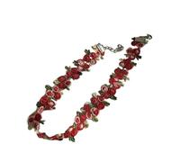 Zkydhbd Collana da donna regolabile in pizzo elegante girocollo con bellissimo fiore ricamato, as show, Panno