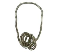 Zkydhbd Collana girocollo flessibile con catena a forma di osso di serpente, bracciale impilabile per donne e ragazze, gioiello da collo fashion, as show, Metallo