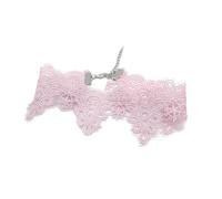 Zkydhbd Collana girocollo in pizzo vintage con ciondolo alla moda lunghezza regolabile elegante collare per donna accessorio gioielli alla moda, as show, Pizzo