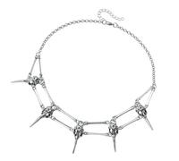 Zkydhbd Collana vintage gotica con teschio di uccello che simboleggia mistero e potere, collana regolabile per appassionati di moda unici