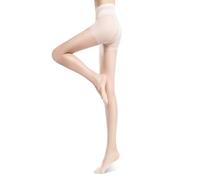 Zkydhbd Collant trasparenti Per Le Donne Ragazze Tinta unita Alta Elastico Run Resistente Controllo Top Collant Collant Collant Calze di Seta Regali Collant a Vita Alta, pelle delle gambe nude, RR