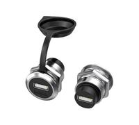 Zkydhbd Coppia USB3.0 femmina montaggio a pannello accoppiatori Premium resistente alla corrosione in lega di zinco alloggiamento senza problemi Dado posteriore installazione Zincs lega adattatori USB