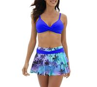 Zkydhbd Costume da bagno da donna con 2 pezzi, comodo, stampato, push up, avvolgente