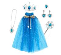 Zkydhbd Costume da fata da principessa, mantello da fata, gioiello per ragazze, giocattolo per feste di compleanno, costume per ragazze