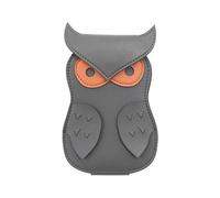 Zkydhbd Custodia in pelle per plettro e plettri, organizer per chitarra, grigio