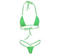 Zkydhbd Donne Reggiseno E Slip Tinta Unita Vita Bassa Costume Da Bagno Due Pezzi Brasiliano Costumi Da Bagno Beachwear Accessori Per Adulti