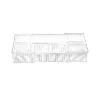 Zkydhbd Doppio scomparto trasparente organizer contenitore soluzione di archiviazione regolabile per forniture per ufficio forniture da cucina scatola multiuso organizzazione domestica