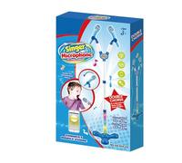 Zkydhbd Doppio supporto per microfono per bambini, altezza regolabile per canto interattivo, stabile, base antiscivolo, divertente per la famiglia, leggero, per bambini