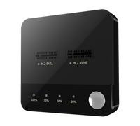 Zkydhbd Duplicatori NVME Clone offline a doppia baia NVME Stati solidi Cloner del disco per 2230/2242/2260/2280/22110 Espansione della memoria esterna del disco a stati solidi