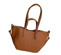 Zkydhbd Elegante borsa a tracolla coreana con ampio scomparto in pelle PU con manico superiore sotto le ascelle per lavoro, shopping o viaggi, grande capacità, Marrone, One Size