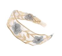 Zkydhbd Elegante cerchietto con fiori ricamati, traspirante, nuovo stile cinese, per stili vintage e uso quotidiano