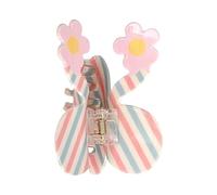 Zkydhbd Elegante clip per capelli in acrilico giocoso motivo a scacchi Bowknot disegni morsetto per capelli per donne e ragazze in avanti alla moda