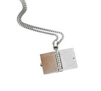 Zkydhbd Elegante collana con ciondolo a forma di cuore che cattura l'occhio del libro della busta, collana alla moda con ciondolo per il collo, gioielli per, as show, Rame