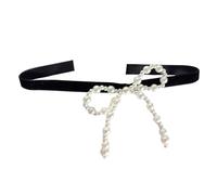 Zkydhbd Elegante collana con fiocco unico Perals Bowknot ciondolo collana accessori elegante donna girocollo ornamento per le donne, as show, Anti-perla