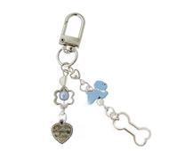 Zkydhbd Elegante Cuore Blu Cane Telefono Cordino Multi Use Cuore Cani Telefono Appeso Ornamento Ciondolo Per Borse E Custodie Elettroniche Elegante Gadget Ornamento