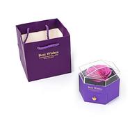 Zkydhbd Elegante Esagono Fiore Deposito Gioielli Con Fiori Immortali Portatile Per Sorprese Romance E Regalo Speciale Esagono Sapone Fiore Jewelry Box